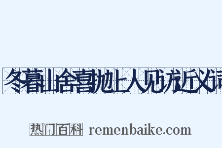 冬暮山舍喜抛上人见访近义词是什么意思的图片